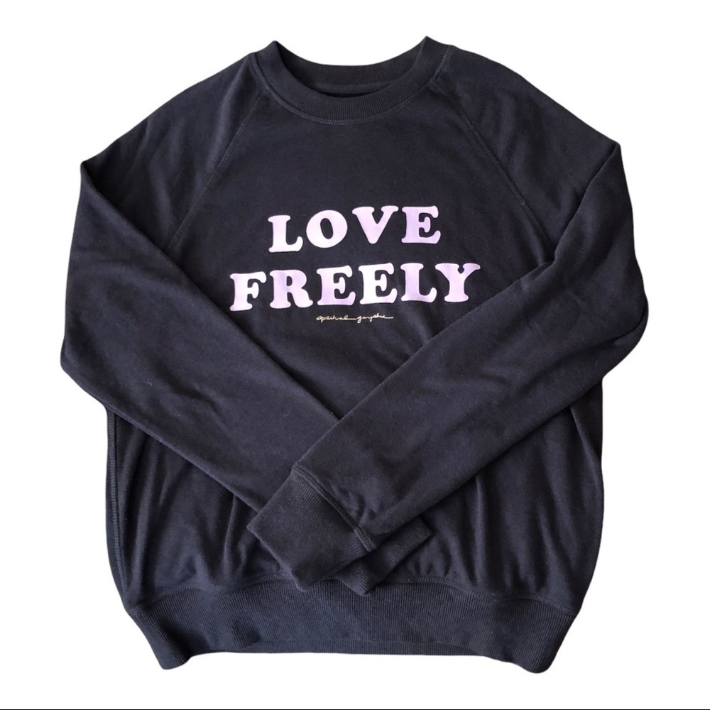 NWT SPIRITUAL GANGSTER Love Freely Old School Pullover Sweatshirt Size M - Picture 4 of 5